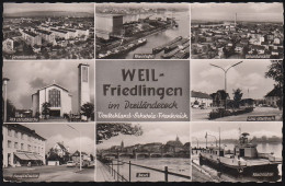 D-79576 Weil Am Rhein - Friedlingen - Alte Ansichten - Hauptstraße - Cars - Hafen - Rheinfähre - Bahnpoststempel ! - Weil Am Rhein