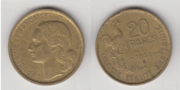 20 FRS 1951 B - TTB - 20 Francs