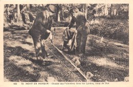 40-MONT-DE-MARSAN- CHASSE AUX PALOMBES DANS LES LANDES , COUP DE FILET - Mont De Marsan