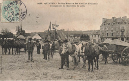 Quimper * 1905 * Le Cap Horn Vu Des Allées De Locmaria , Chargement De Charrettes De Sable - Quimper