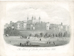 Carte Porcelaine - The Tower Of London From Tower Hill - Carte Postale Ancienne - Cartes Porcelaine