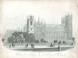 Carte Porcelaine - Westminster Abbey - L'abbaye De Westminster - Carte Postale Ancienne - Porcelana