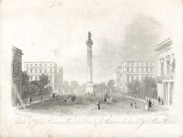 Carte Porcelaine - Duke Of Yorks Columm Waterloo Place - La Colonne Du Duc De York - Carte Postale Ancienne - Cartoline Porcellana