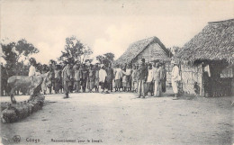 CONGO BELGE - Rassemblement Pour Le Travail - Carte Postale Ancienne - Belgian Congo