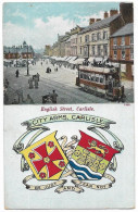 England Cumbria Carlisle Tramway Street Scene Postcard Eu.4 - Carlisle