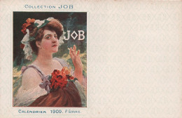 Collection JOB - Calendrier 1909 - P Gervais - Cigarette - Carte Postale Ancienne - Other & Unclassified