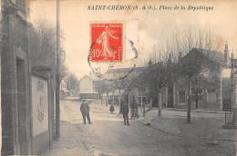 CPA 91 SAINT CHERON / PLACE DE LA REPUBLIQUE - Saint Cheron