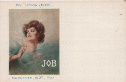 Collection JOB - Calendrier 1907 - Villa - Cigarette - Carte Postale Ancienne - Other & Unclassified