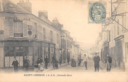 CPA 91 SAINT CHERON / GRANDE RUE / HOTEL DE LA PAIX - Saint Cheron