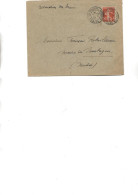 LETTRE AFFRANCHIE N° 135  - OBLITERATION - LES MOUTIERS LES  MAUFAITS- ANNEE 1912 - Mechanical Postmarks (Other)