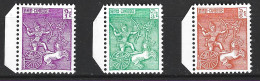 CAMBODGE. N°107-9 De 1961. Krishna Avec Arc. - Hinduismo