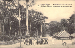 CONGO BELGE - Rassemblement De Travailleurs à Irebu - Carte Postale Ancienne - Congo Belge