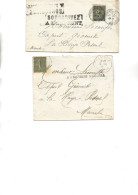 2 LETTRES AFFRANCHIES N° 130  OBLITEREES OBLITERATION LINEAIRE SOUSCRIVEZ  A L'EMPRUNT  "NATIONAL" Annee 1918 - Mechanical Postmarks (Other)