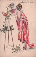 Illustrateur Sager Xavier - Souhaits De Bonheur - Bonne Année - Carte Postale Ancienne - Sager, Xavier