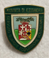 Distintivo A Vite Smalti - Servizio Guardie Ecol. Volontarie - Prov. Alessandria - Altri & Non Classificati