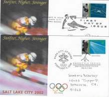 2002 :Jeux Olympiques D'Hiver De Salt Lake City :FDC + Ski Freestyle - Winter 2002: Salt Lake City