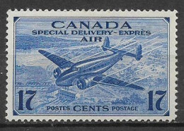 CANADA 1942-43 POSTA AEREA PER ESPRESSI YVERT. 10 MLH VF - Aéreo