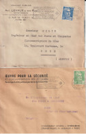 1951 - PARIS - OMEC - 2 MECA DIFFERENTES "CROIX-ROUGE" /GANDON - ENVELOPPES => ALGERIE - Red Cross