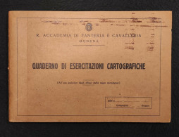 Quaderno Esercitazioni Cartografiche - Accademia Fanteria Cavalleria Modena - Sonstige & Ohne Zuordnung