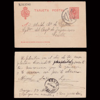 Entero Postal 1911.Alfonso XIII (Medallón).10c.Matasello Burgos-Ceuta.Edifil 49 - 1850-1931