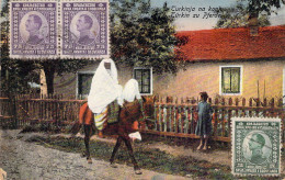 BOSNIE - Turkinja Na Konju  - Femme Au Dos D'un Cheval - Carte Postale Ancienne - Bosnia Y Herzegovina