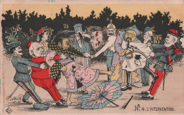 Illustrateur Mille - Conflit RUSSO - JAPONAIS N° 4 L'INTERVENTION - Caricature Politique Guerre - Carte Postale Ancienne - Mille