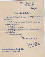 VP21.800 - 1945 / 46 - LAS - Mr Jean MELIA Lettre Relative à L'Algérie Pour Mr PASQUELLE Editeur à PARIS - Andere & Zonder Classificatie