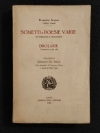 Sonetti E Poesie Varie In Vernacolo Piemontese - F.  Alarni - Ed. Giani - 1926 - Weltkrieg 1939-45