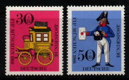 2436 - FEDERAL REPUBLIC- 1966 - MI#: 516-517 - MNH - PRUSSIAN LETTER CARRIER AND BAVARIAN MAIL COACH - Neufs