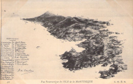 MARTINIQUE - Vue Panoramique De L'Ile De La Martinique - Carte Postale Ancienne - Otros & Sin Clasificación