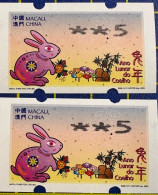 2023 LUNAR NEW YEAR OF THE RABBIT NAGLER MACHINE 50AVOS, WITH VARIETY "SMALL  5" (NORMAL FOR COMPARE) - Automatenmarken