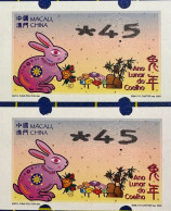 2023 LUNAR NEW YEAR OF THE RABBIT NAGLER MACHINE 5PAT, WITH VARIETY " 5 RAISED UP" (NORMAL FOR COMPARE) - Distributors