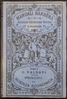 Manuali Barbèra - Scienza Economica - G. Valenti - 1920 - Handbücher Für Sammler