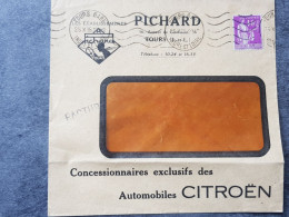 1935 France Lettre En Tête Commerciale PICHARD A Tours - Automobiles Citroën - 1921-1960: Modern Period