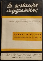 Le Sostanze Aggressive - Ten. Colonnello A. Murer - 1933 - Guerra 1939-45