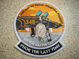 Official Patch  HELLENIC AIR FORCE 348 RECCE SQUADRON (RF-4E PHANTOM II) RETIREMENT PRICES & HISTORY - Aviazione