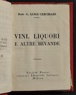 Vini Liquori E Altre Bevande - L. Cerchiari - Soc. Notari - 1933 - Casa Y Cocina