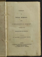 Elements Of Vocal Science Being A Philosophical Enquiry Into The Pinciples Of Singing - Alte Bücher