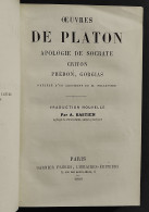 Oeuvres De Platon - Apologie De Socrate - A. Bastien - Ed. Garnier - 1880 - Libri Antichi