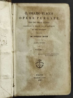 Opere Purgate - Q. Orazio Flacco - Ed. Aldina - 1865 - 2in1 - Alte Bücher