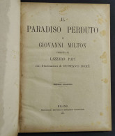 Il Paradiso Perduto - G. Milton - Ill. Doré - Ed. Sonzogno - 1891 - Libros Antiguos Y De Colección