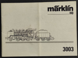 Libretto Istruzioni Marklin HO - 3003 - Modellismo Ferroviario - Zonder Classificatie