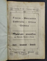 Materiale Scientifico - Catalogo N.45 - 1910 - Emilio Resti - Wiskunde En Natuurkunde