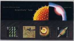 GB GREAT BRITAIN 1999 MILLENNIUM SCIENTIST'S TALE PRESENTATION PACK No 301 + ALL INSERTS SCIENCE DARWIN DNA ASTRONOMY - Presentation Packs