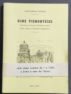 Rime Piemonteise - C. Navone - Ed. Il Piccolo - 1979 - Other & Unclassified