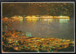 St Thomas US Virgin Islands - Charlotte Amalie & Harbour Nightview 1984 - Isole Vergini Americane