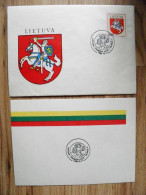 Cover And Card Lithuania 1992 Special Fdc Cancel Coat Of Arms Horse Knight Vilnius - Lithuania