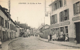 95 - VAL D'OISE - LOUVRES - Rue De Paris Animation Devant Restaurant - Circulée 1917 - 10622 - Louvres