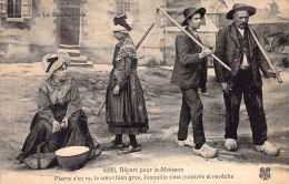 FOLKLORE - Départ Pour La Moisson - Pierre S'en Va Le Coeur Bien Gros Jeannille S'est Montrée...- Carte Postale Ancienne - Andere & Zonder Classificatie