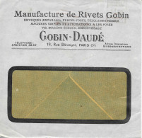 PARIS (75) Manufacture De Rivets Godin Daudé 1942 Oblitération Mécanique En Rouge Voir Au Dos - Non Classés